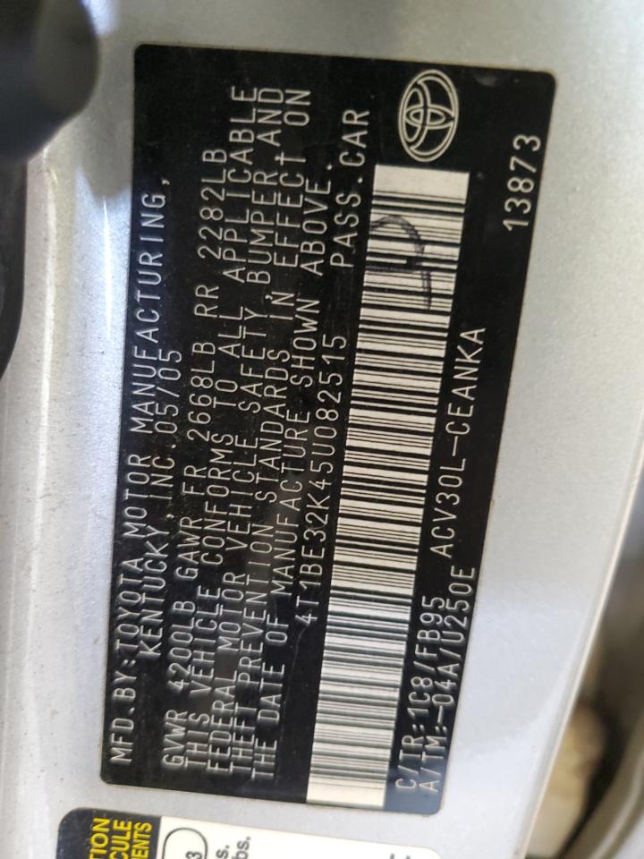 2005 Toyota Camry Le VIN: 4T1BE32K45U082515 Lot: 81946085