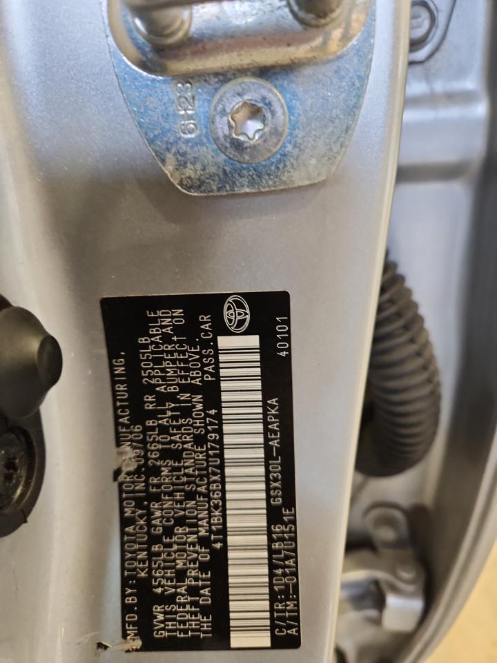 2007 Toyota Avalon Xl VIN: 4T1BK36BX7U179174 Lot: 82081705