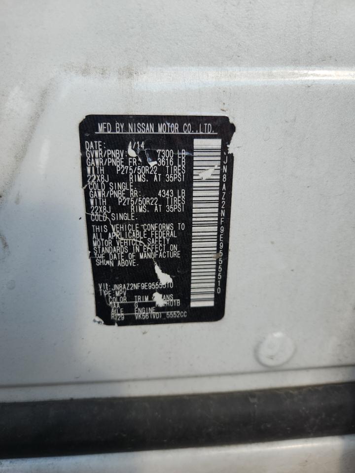 2014 Infiniti Qx80 VIN: JN8AZ2NF9E9555510 Lot: 80068555