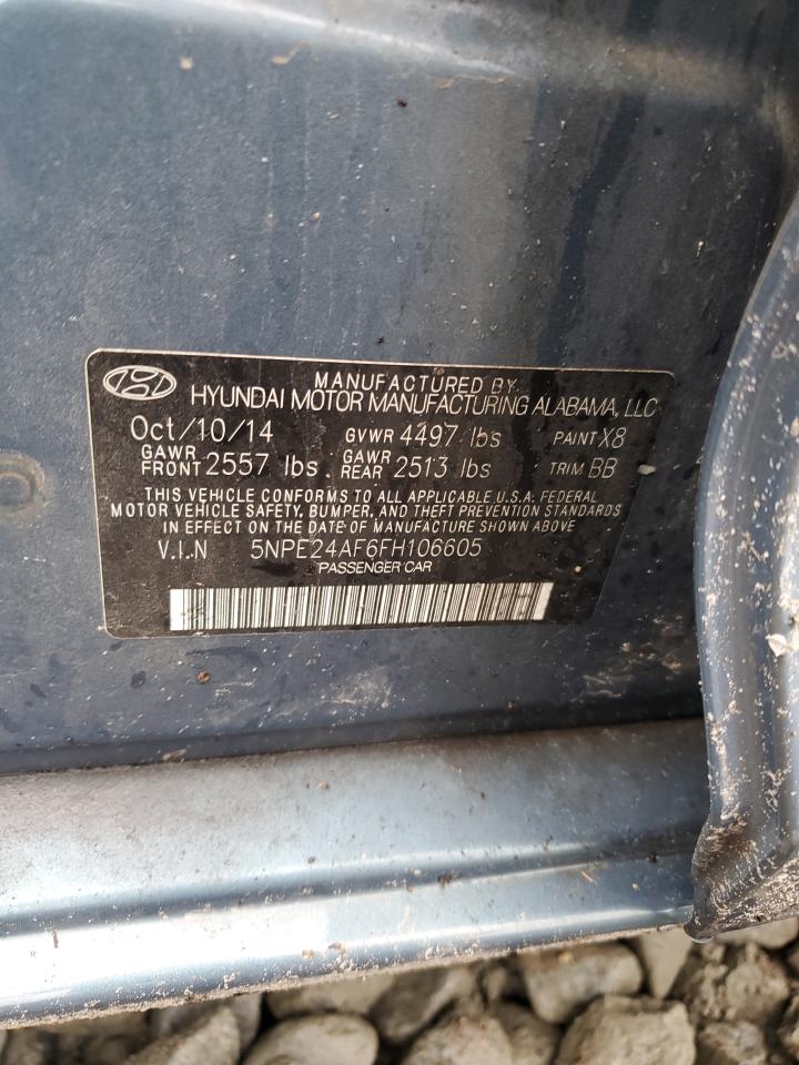 2015 Hyundai Sonata Se VIN: 5NPE24AF6FH106605 Lot: 81748025