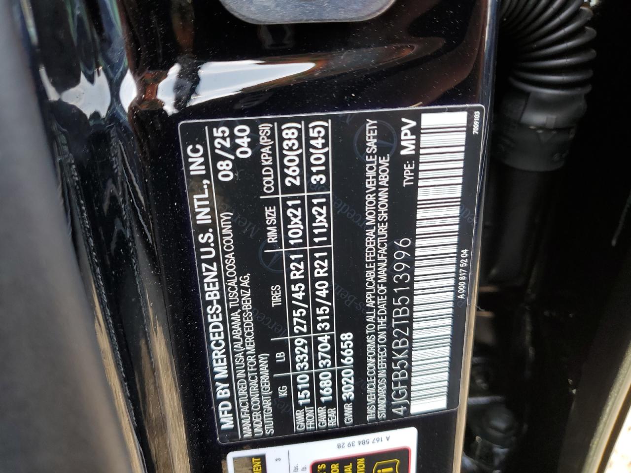 2026 Mercedes-Benz Gle 450 4Matic VIN: 4JGFB5KB2TB513996 Lot: 83826695