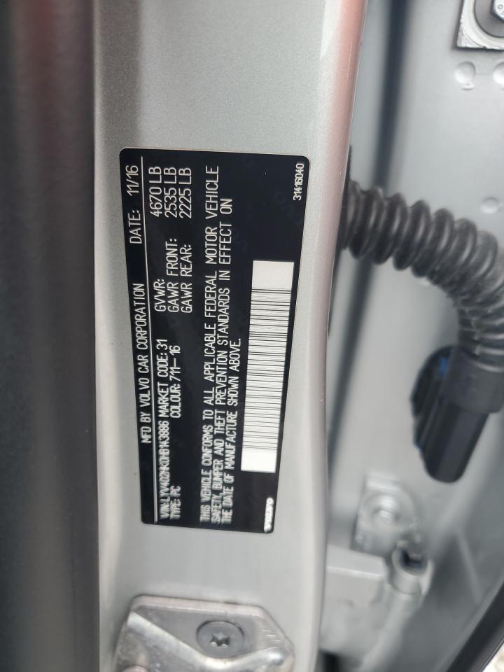 2017 Volvo S60 Premier VIN: LYV402HK0HB143886 Lot: 81812245