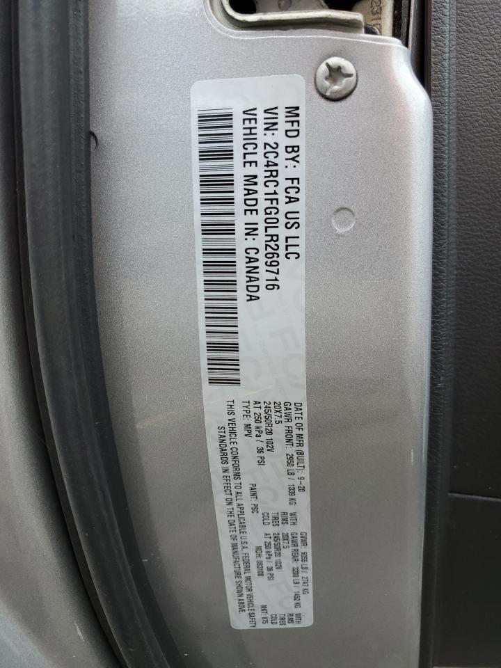 2020 Chrysler Pacifica Touring VIN: 2C4RC1FG0LR269716 Lot: 81257835