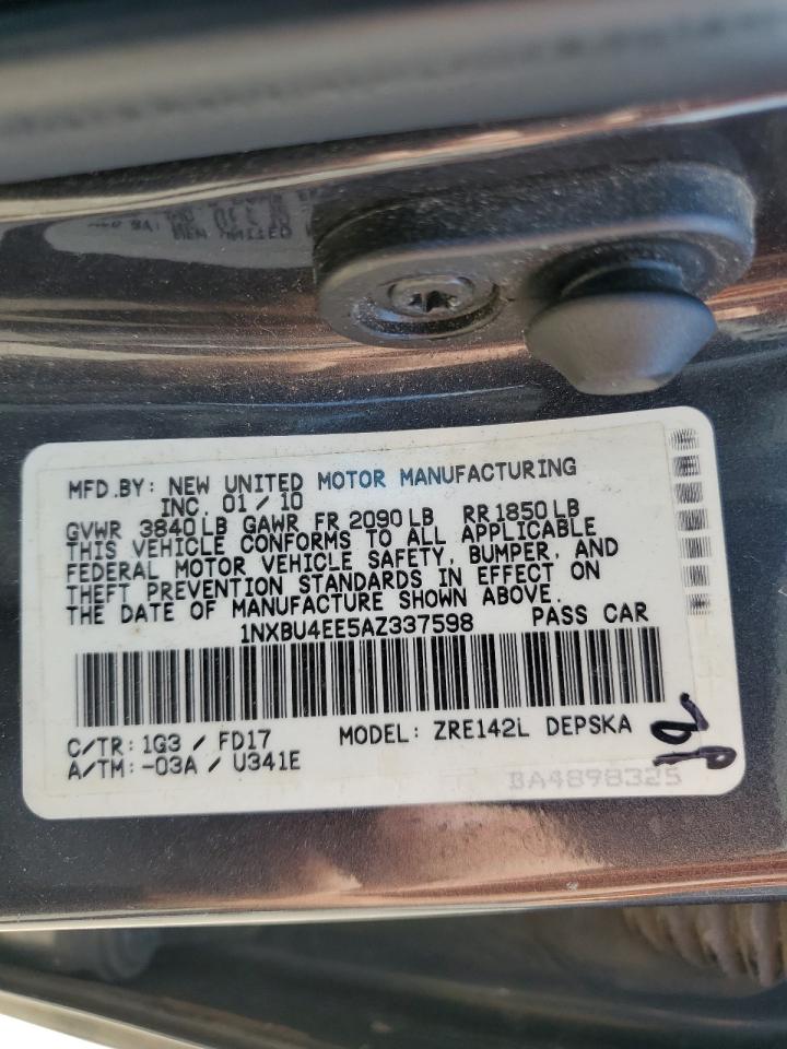 2010 Toyota Uk VIN: 1NXBU4EE5AZ337598 Lot: 80905305