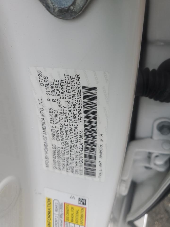 2020 Honda Accord Ex VIN: 1HGCV1F42LA113673 Lot: 84355465