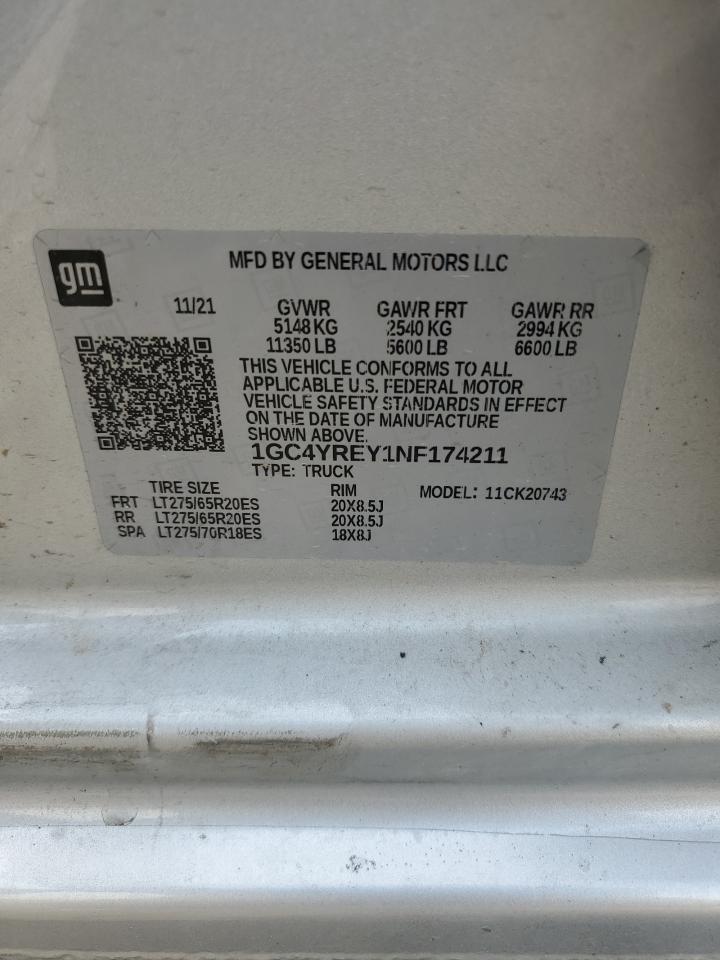 2022 Chevrolet Silverado K2500 High Country VIN: 1GC4YREY1NF174211 Lot: 81373645