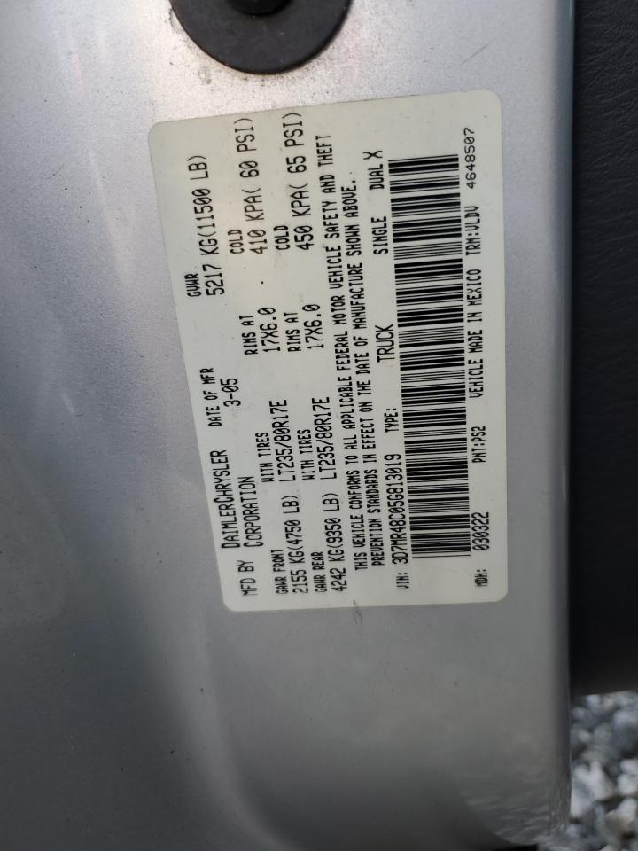2005 Dodge Ram 3500 St VIN: 3D7MR48C05G813019 Lot: 71160665
