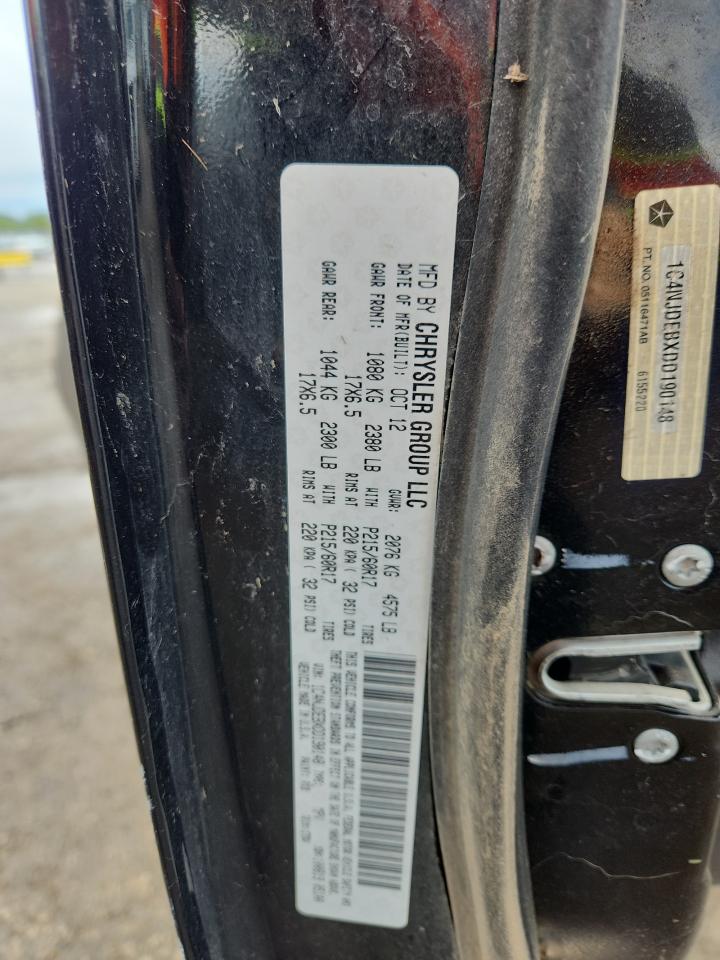 2013 Jeep Compass Latitude VIN: 1C4NJDEBXDD190148 Lot: 81456365