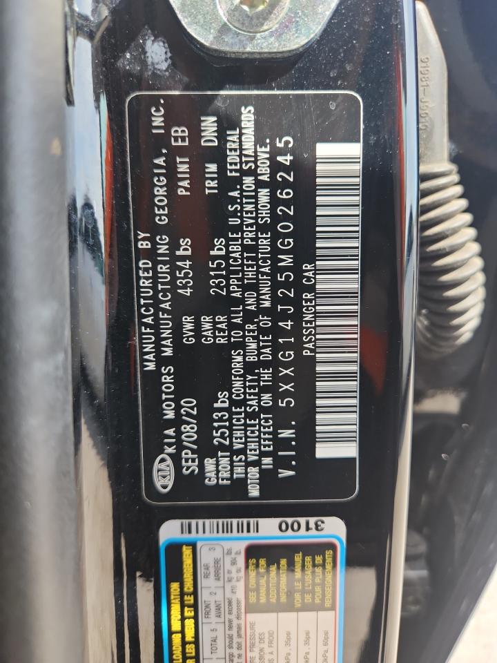 2021 Kia K5 Lxs VIN: 5XXG14J25MG026245 Lot: 71807935