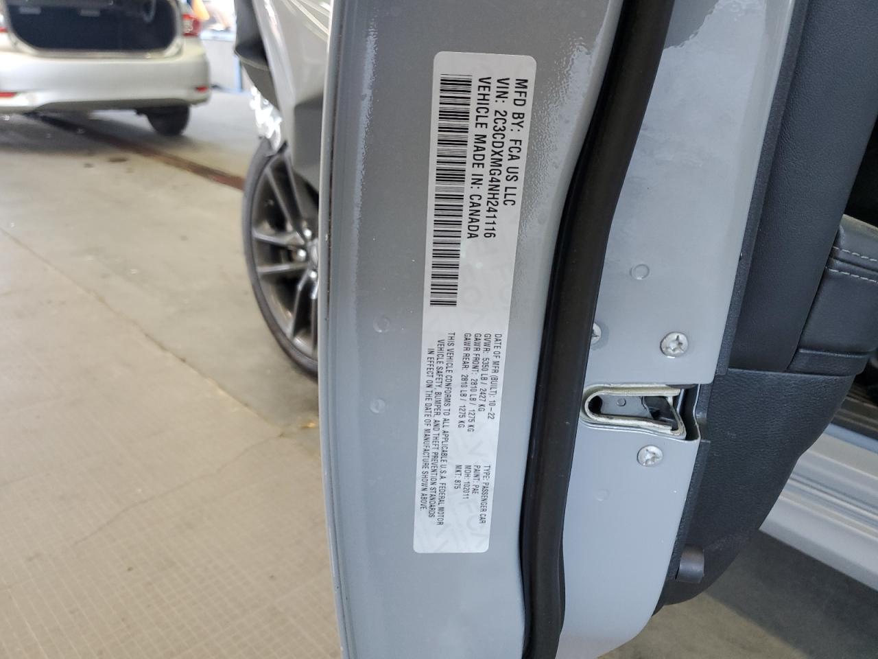 2022 Dodge Charger Gt VIN: 2C3CDXMG4NH241116 Lot: 83982815