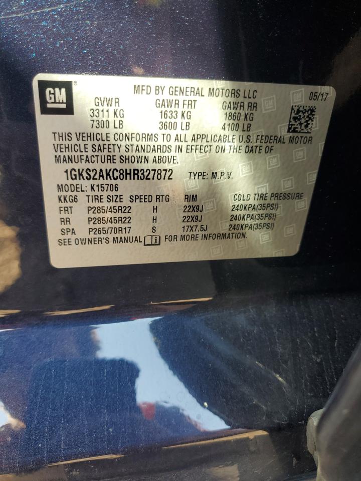 2017 GMC Yukon Sle VIN: 1GKS2AKC8HR327872 Lot: 80162775