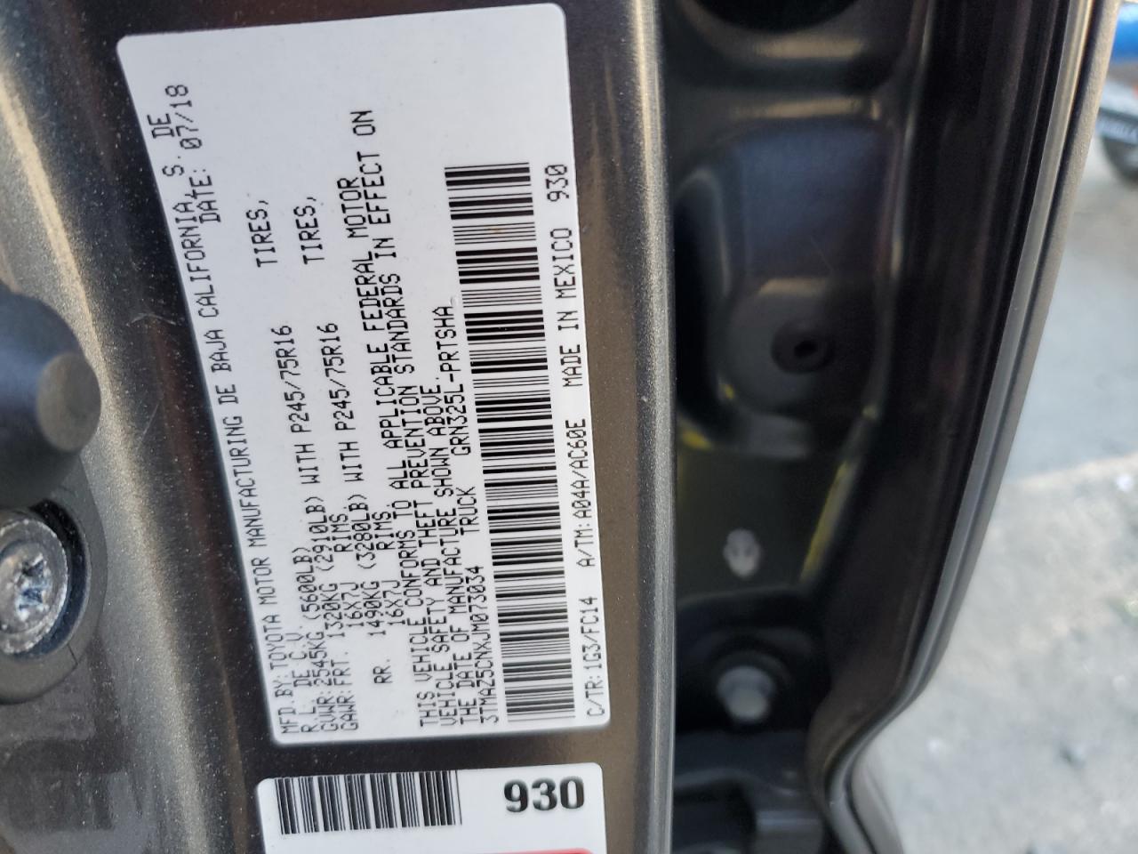 2018 Toyota Tacoma Double Cab VIN: 3TMAZ5CNXJM073034 Lot: 80509895