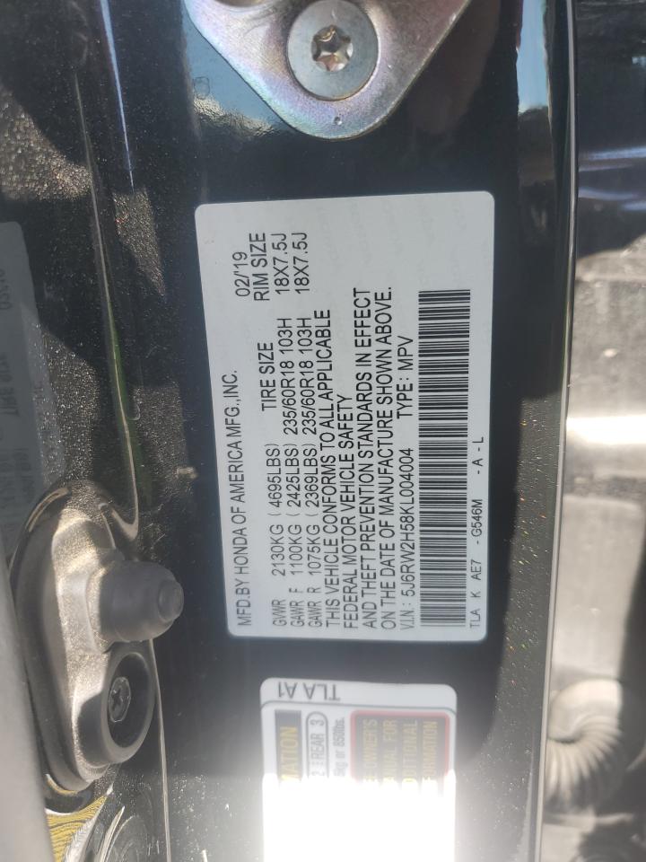 2019 Honda Cr-V Ex VIN: 5J6RW2H58KL004004 Lot: 72073205