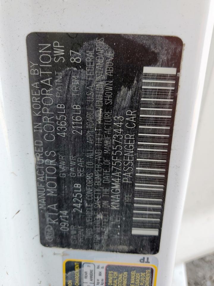 2015 Kia Optima Lx VIN: KNAGM4A75F5573443 Lot: 71738945