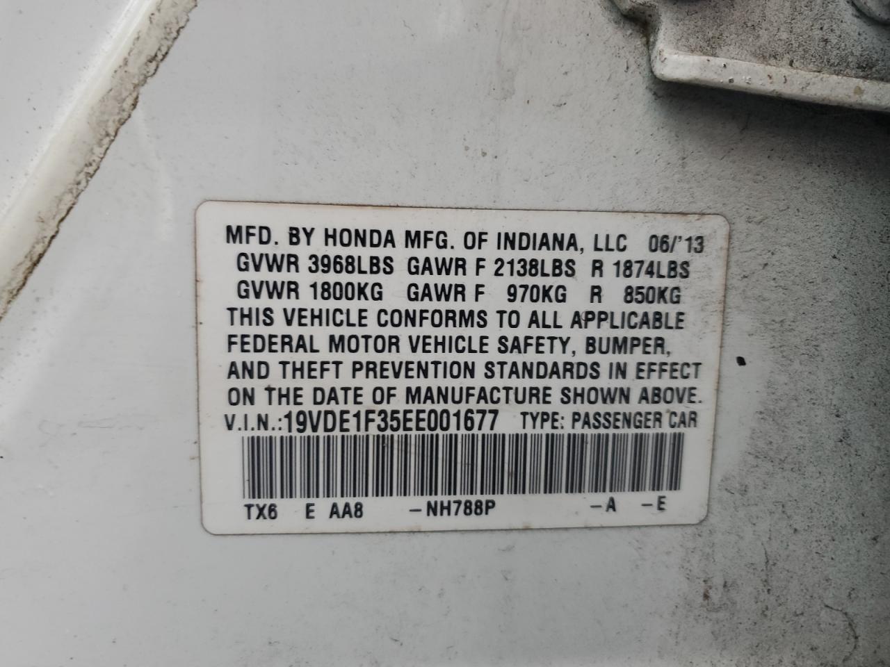 2014 Acura Ilx 20 VIN: 19VDE1F35EE001677 Lot: 84035515