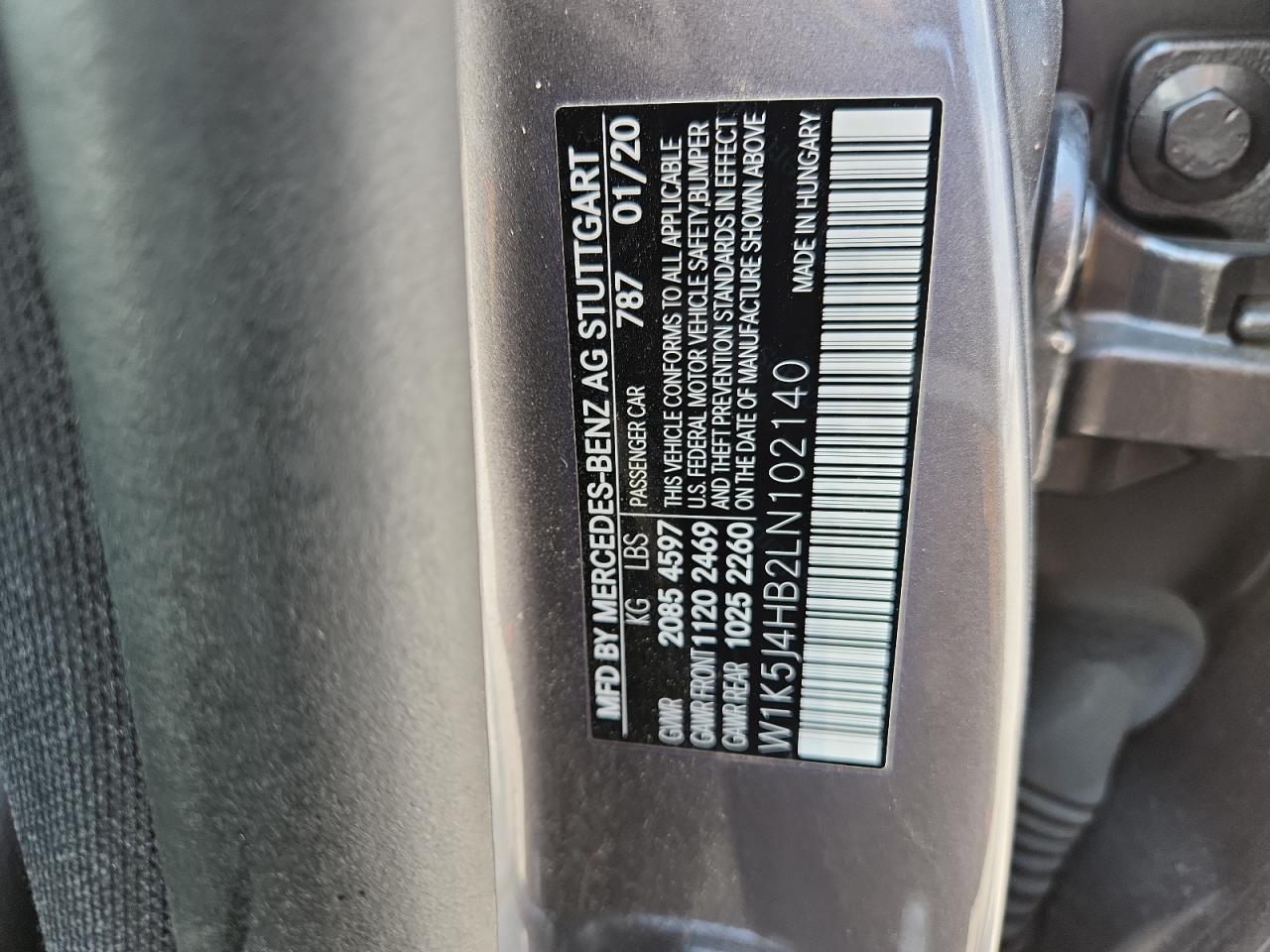 2020 Mercedes-Benz Cla 250 4Matic VIN: W1K5J4HB2LN102140 Lot: 80728845