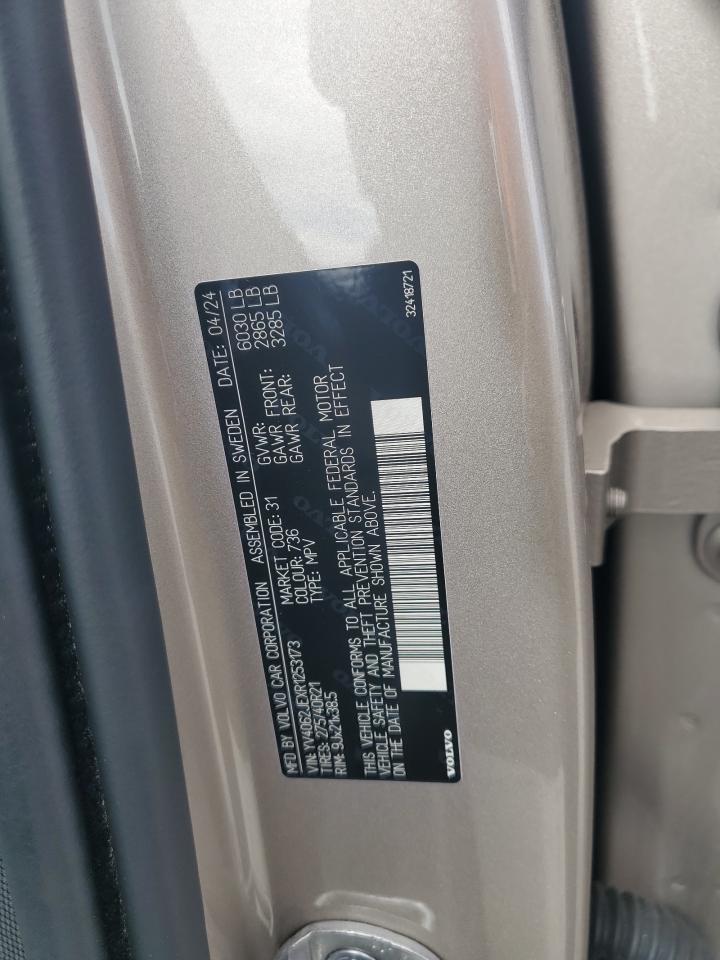 2024 Volvo Xc90 Plus VIN: YV4062JEXR1253173 Lot: 81336775