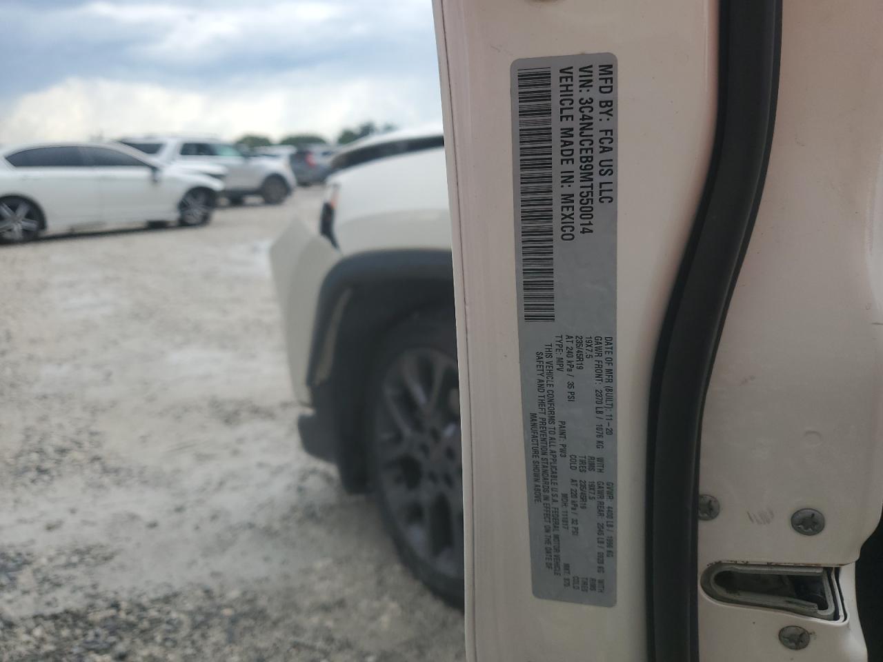 2021 Jeep Compass 80Th Edition VIN: 3C4NJCEB9MT550014 Lot: 81129935