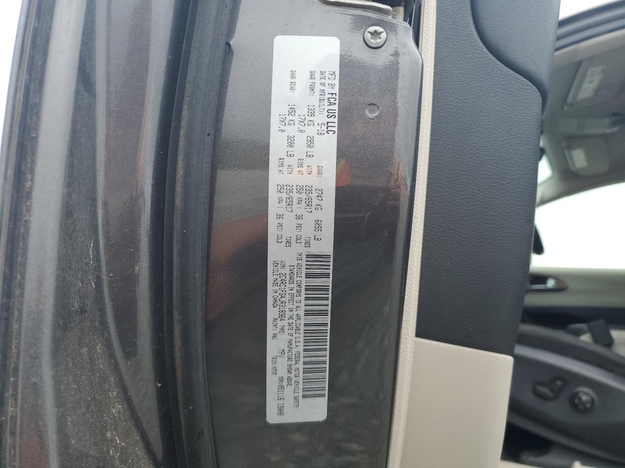 2018 Chrysler Pacifica Touring Plus VIN: 2C4RC1FG4JR318364 Lot: 84522565