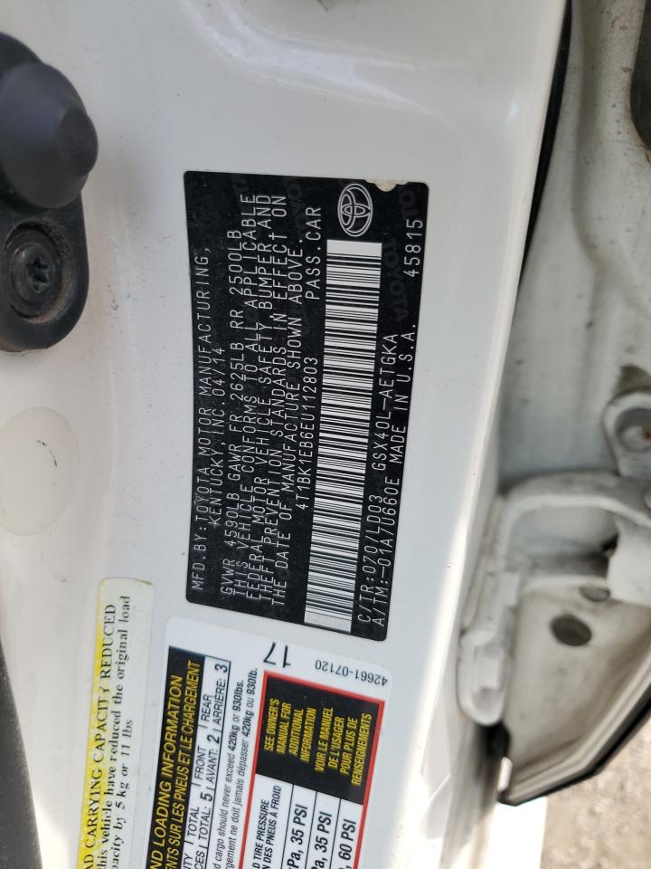 2014 Toyota Avalon Base VIN: 4T1BK1EB6EU112803 Lot: 84658125