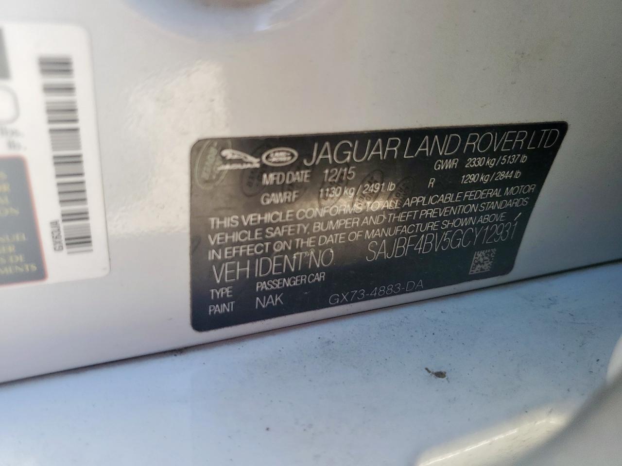 2016 Jaguar Xf R - Sport VIN: SAJBF4BV5GCY12931 Lot: 80983795