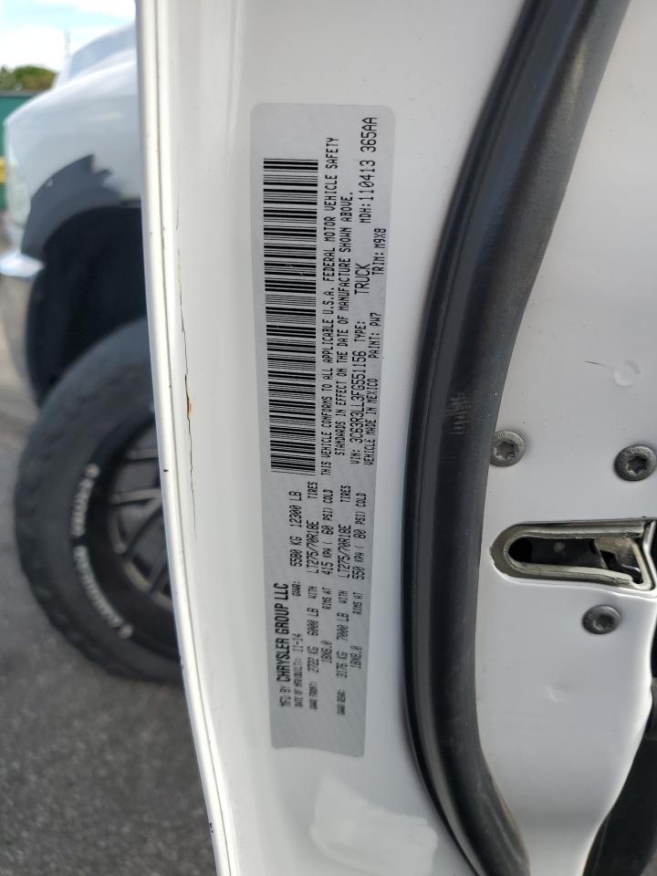 2015 Ram 3500 Slt VIN: 3C63R3LL3FG551156 Lot: 82177385