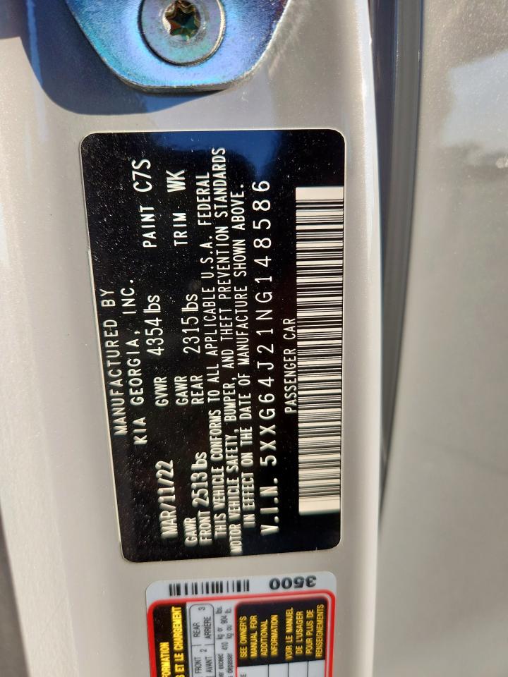 2022 Kia K5 Gt Line VIN: 5XXG64J21NG148586 Lot: 70832095