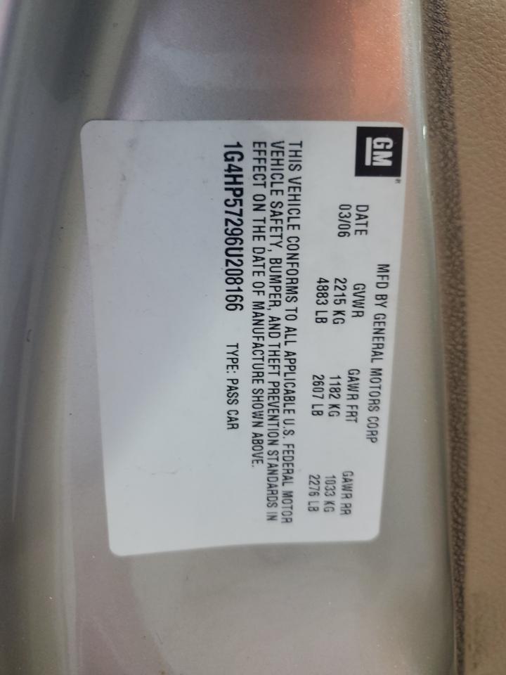 2006 Buick Lucerne Cx VIN: 1G4HP57296U208166 Lot: 71367865