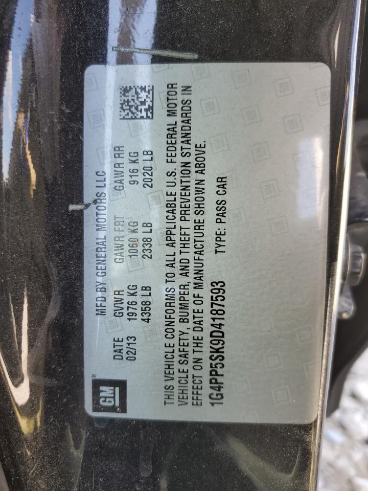 2013 Buick Verano VIN: 1G4PP5SK9D4187593 Lot: 84603185