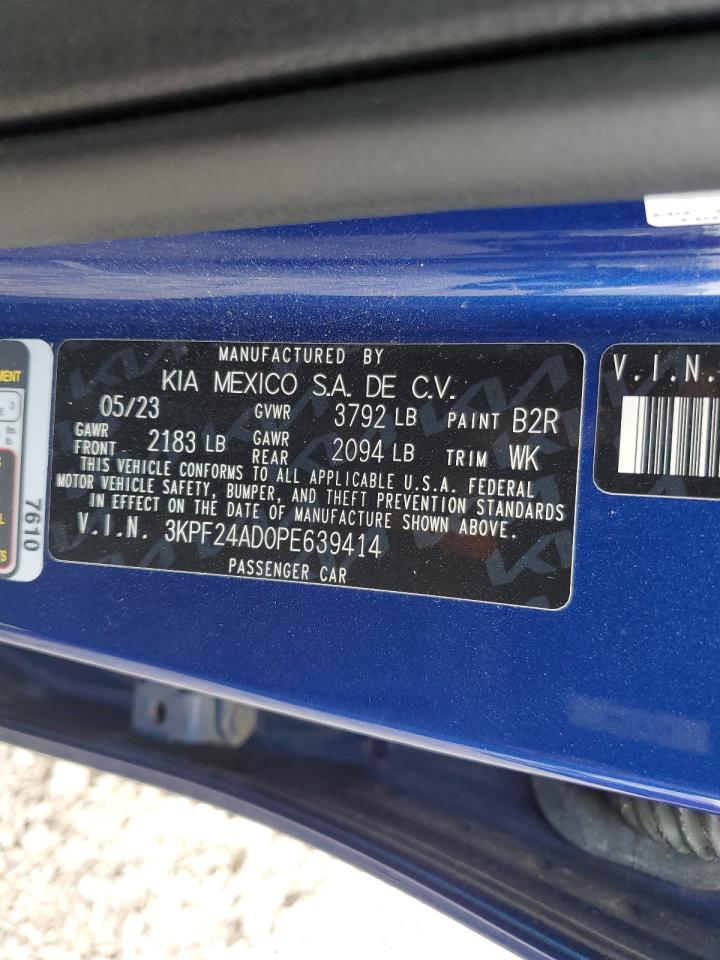 2023 Kia Forte Lx VIN: 3KPF24AD0PE639414 Lot: 82037755