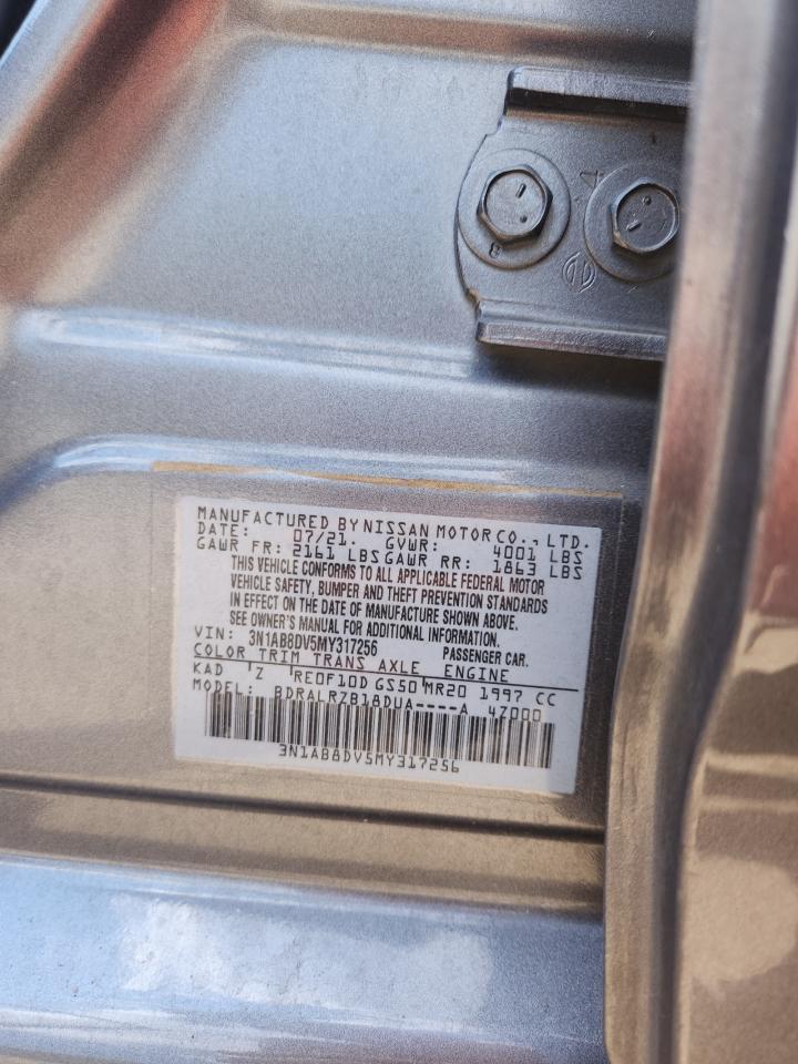 2021 Nissan Sentra Sr VIN: 3N1AB8DV5MY317256 Lot: 71274035