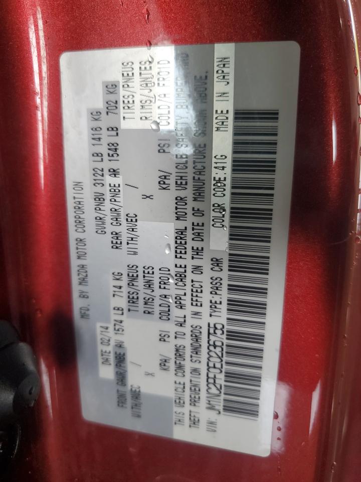 2014 Mazda Mx-5 Miata Grand Touring VIN: JM1NC2PF0E0236755 Lot: 82124495