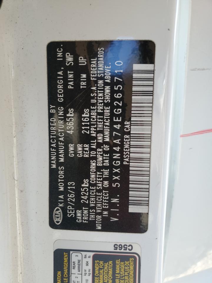 2014 Kia Optima Ex VIN: 5XXGN4A74EG265710 Lot: 80167935