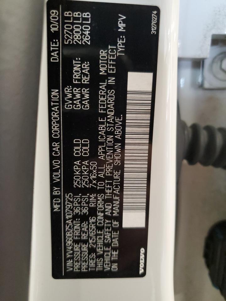 2010 Volvo Xc70 3.2 VIN: YV4960BZ5A1079725 Lot: 84630475