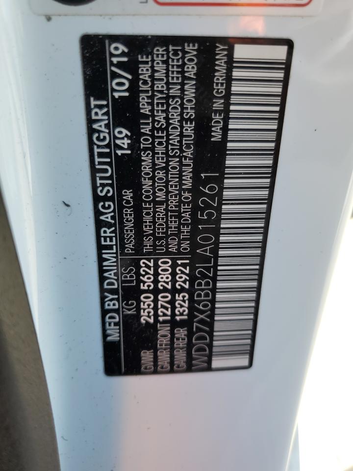 2020 Mercedes-Benz Amg Gt 53 VIN: WDD7X6BB2LA015261 Lot: 80358145