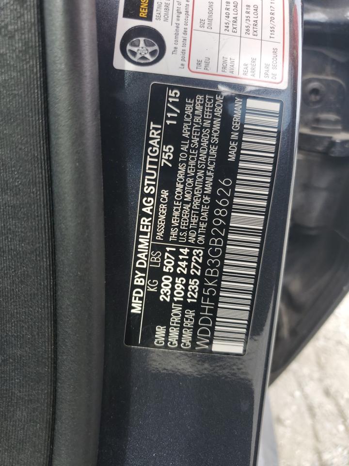 2016 Mercedes-Benz E 350 VIN: WDDHF5KB3GB298626 Lot: 84422895