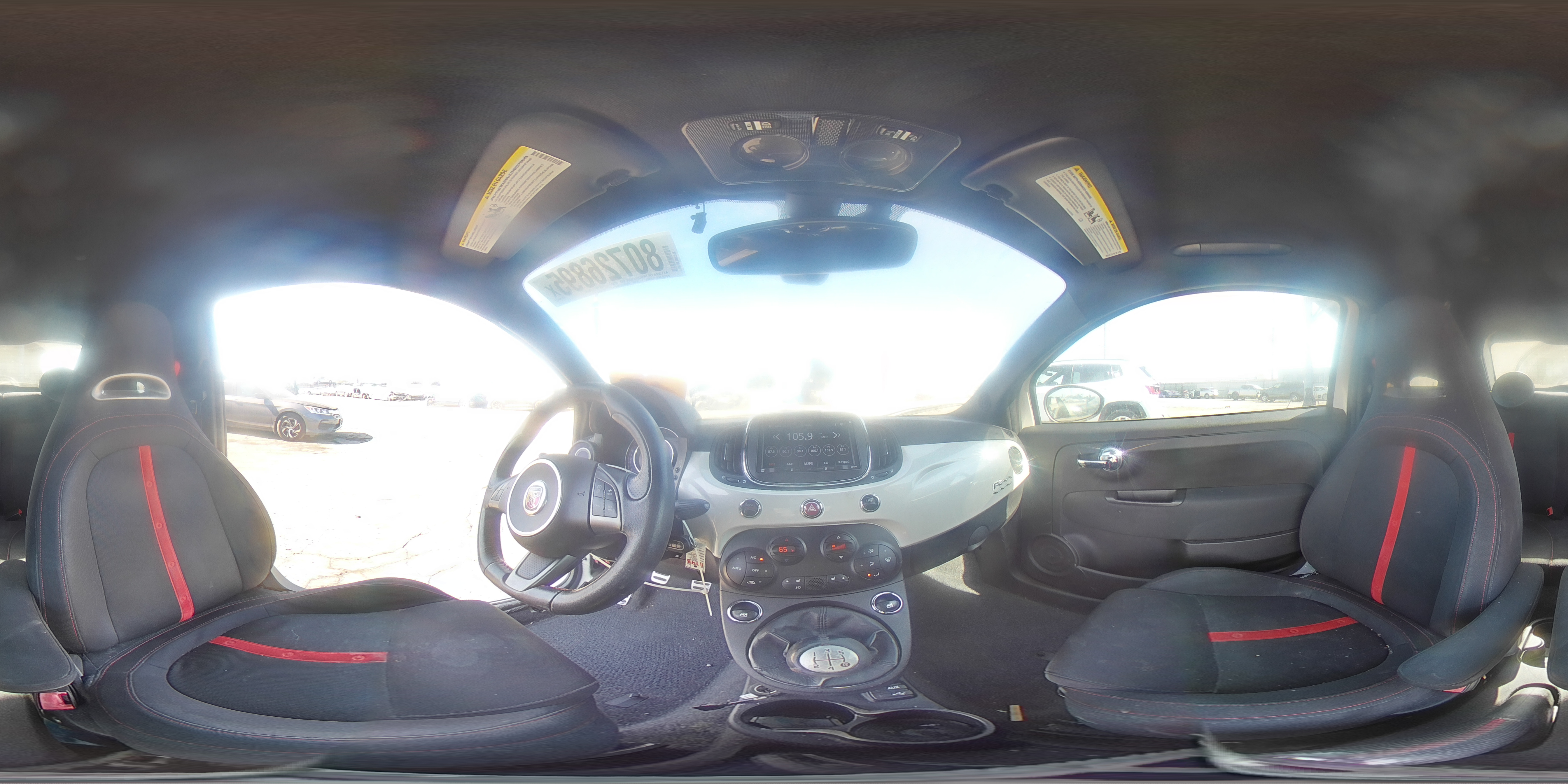 2017 Fiat 500 Abarth VIN: 3C3CFFFH1HT565727 Lot: 80726895