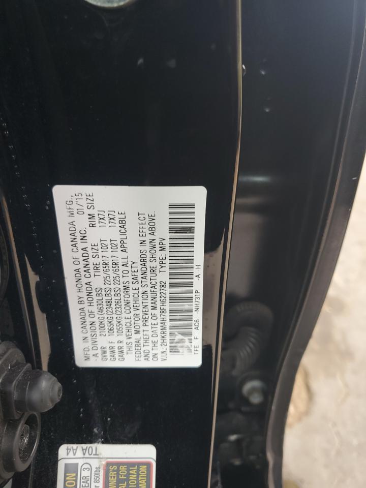 2015 Honda Cr-V Exl VIN: 2HKRM4H78FH622782 Lot: 84389655