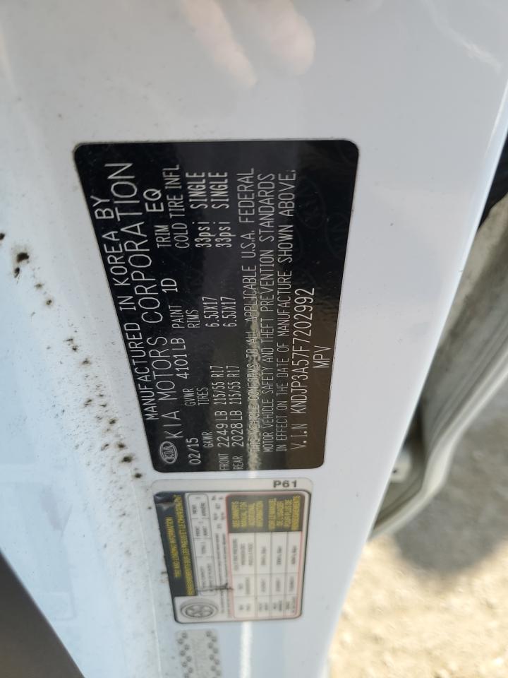 2015 Kia Soul + VIN: KNDJP3A57F7202992 Lot: 70740385