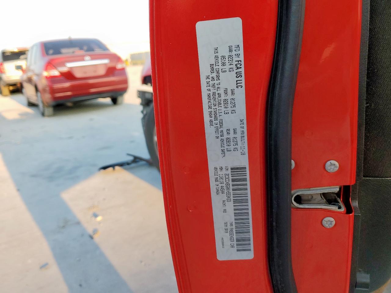 2019 Dodge Charger Sxt VIN: 2C3CDXBG0KH553433 Lot: 80527535