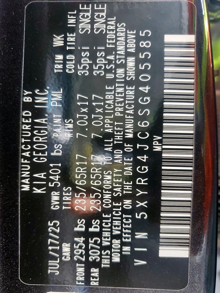 2025 Kia Sorento Lx VIN: 5XYRG4JC6SG405585 Lot: 81139715