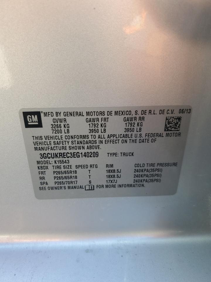 2014 Chevrolet Silverado K1500 Lt VIN: 3GCUKREC3EG140209 Lot: 80690015