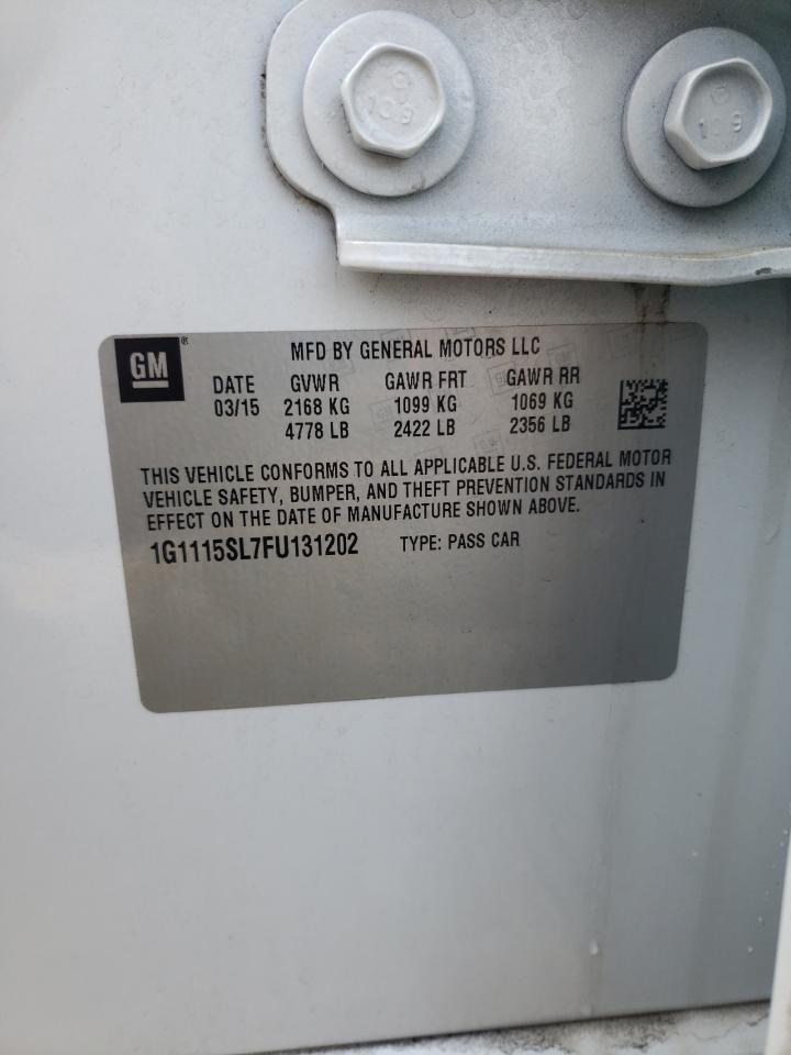 2015 Chevrolet Impala Lt VIN: 1G1115SL7FU131202 Lot: 83875515