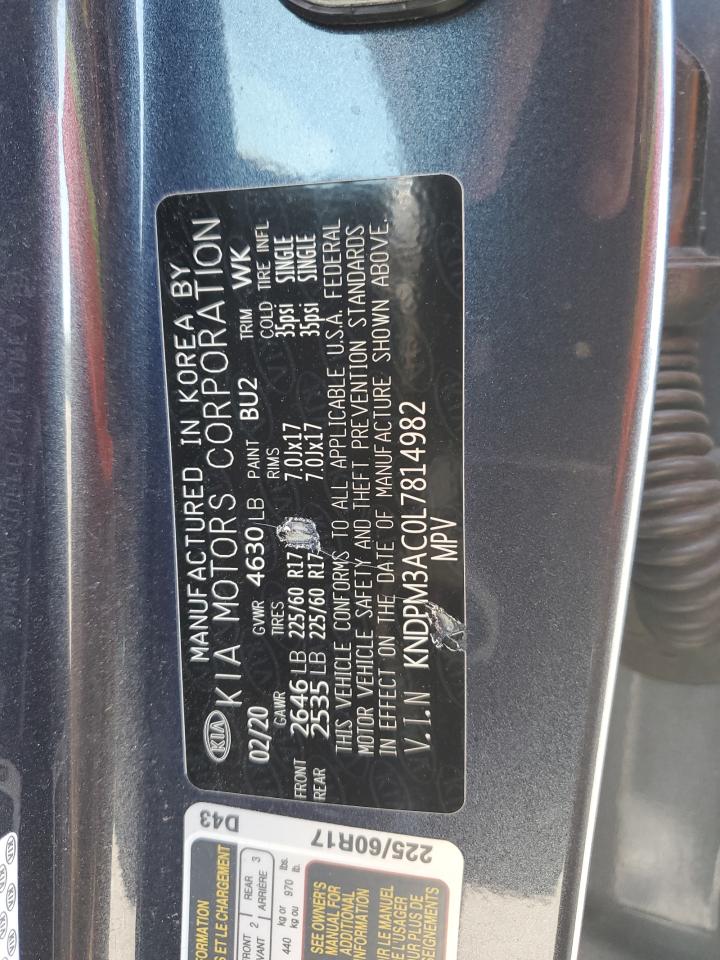 2020 Kia Sportage Lx VIN: KNDPM3AC0L7814982 Lot: 81450255