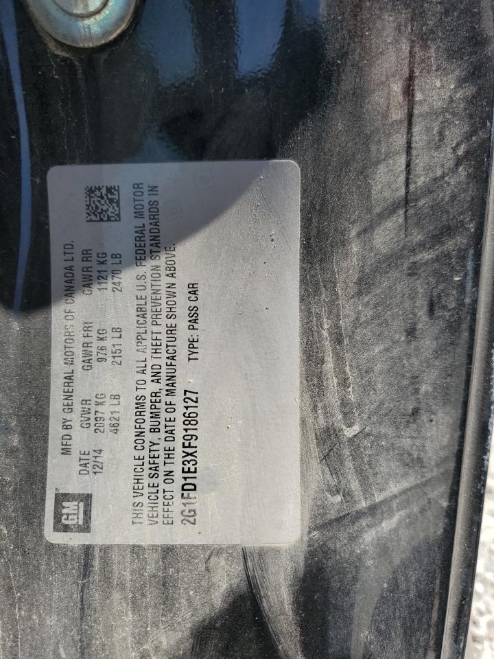 2015 Chevrolet Camaro Lt VIN: 2G1FD1E3XF9186127 Lot: 81723365