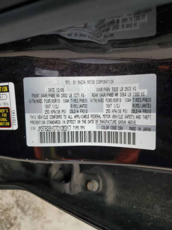 2007 Mazda Cx-9 VIN: JM3TB28Y070106317 Lot: 80340305