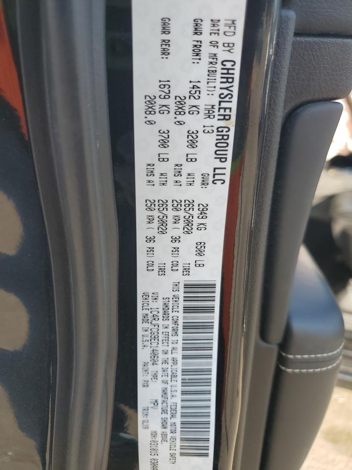 2014 Jeep Grand Cherokee Overland VIN: 1C4RJFCG9EC140604 Lot: 81202095