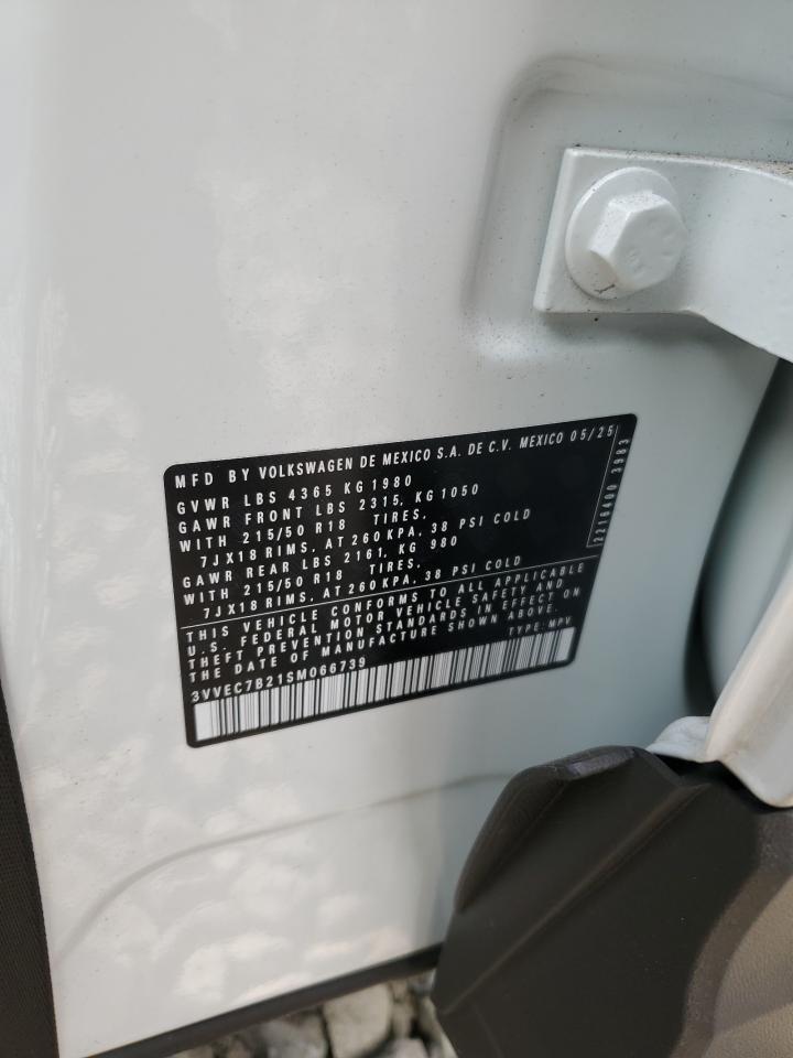2025 Volkswagen Taos Se VIN: 3VVEC7B21SM066739 Lot: 71779245