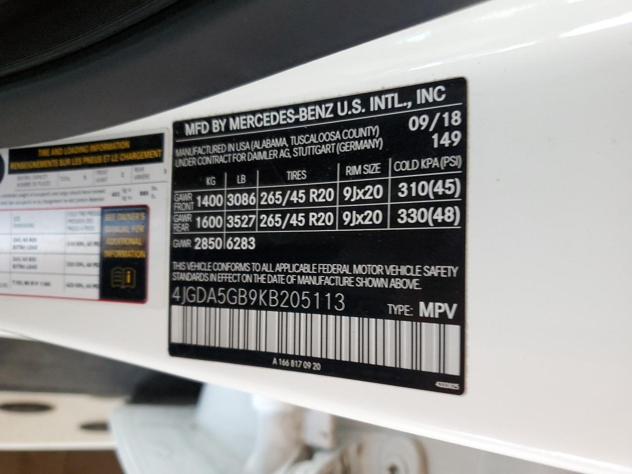 2019 Mercedes-Benz Gle 400 4Matic VIN: 4JGDA5GB9KB205113 Lot: 83810745