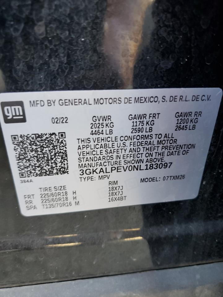 2022 GMC Terrain Slt VIN: 3GKALPEV0NL183097 Lot: 81836675